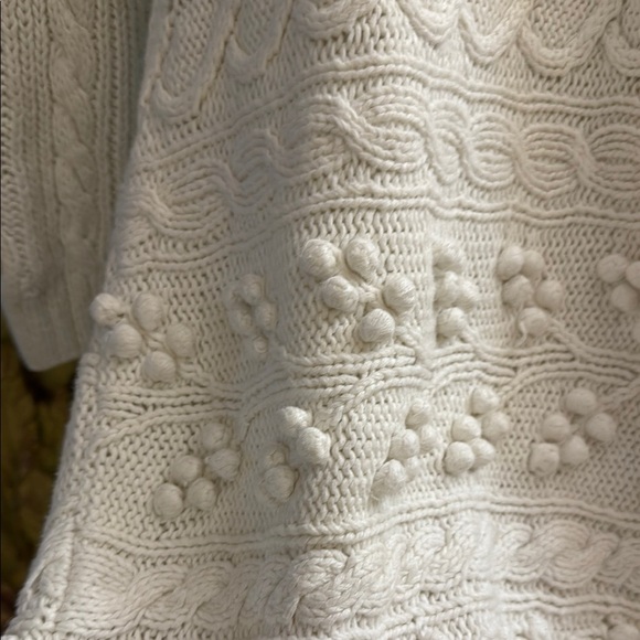 Elegant Cream Cable Knit Hand Knit Tunic - Picture 3 of 6